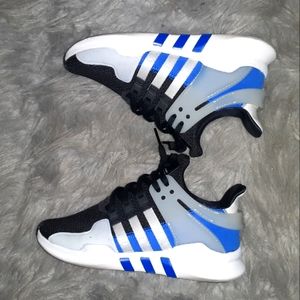 Blue black gray white Adidas eqt sneakers Big boy 4.5 Women 6.5
